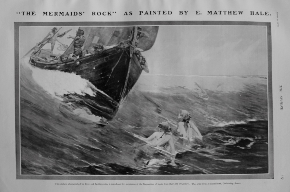 "The Mermaids' Rock" as Painted by E. Matthew Hale. 1907