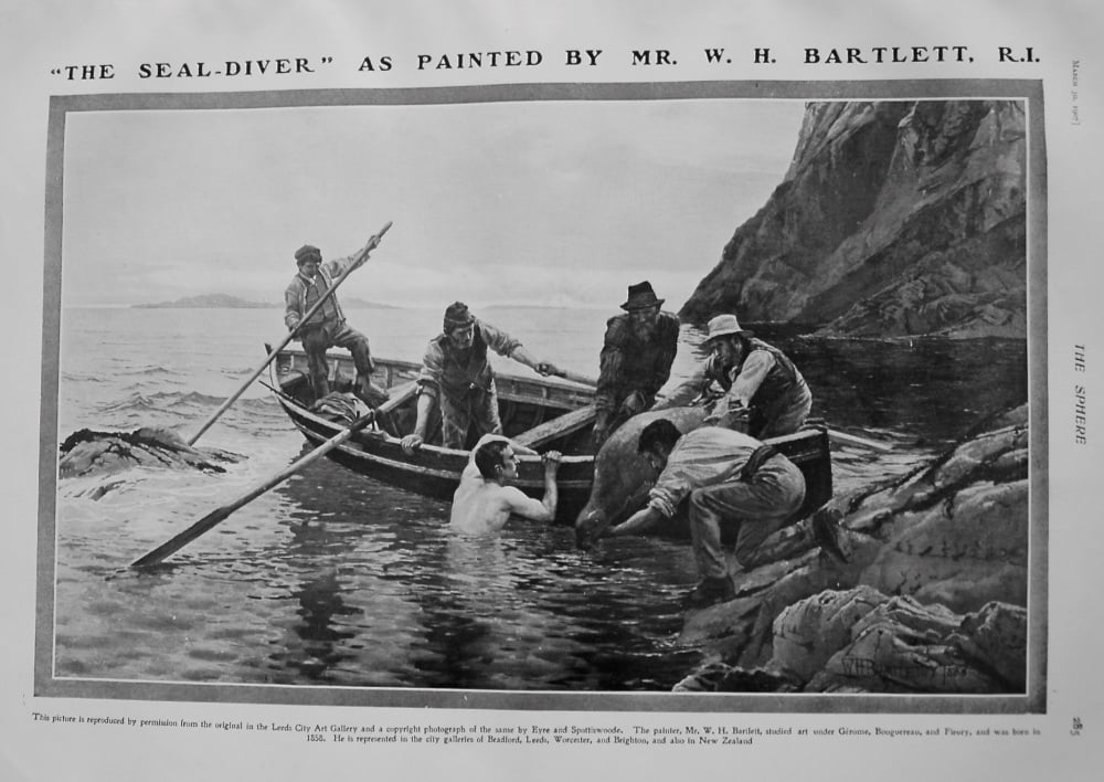 "The Seal-Diver" as Painted by Mr. W. H. Bartlett. R.I. 1907