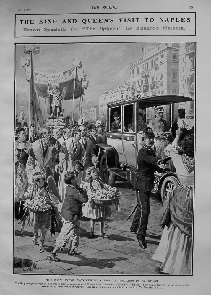 The King and Queen's Visit to Naples. 1907