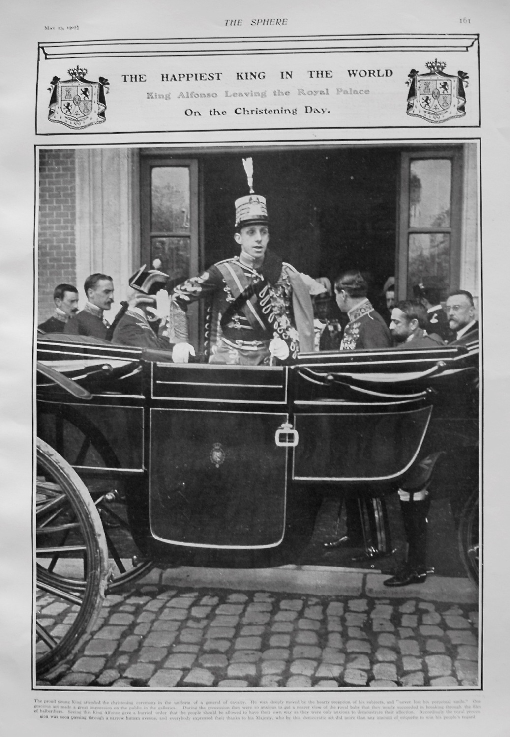 The Happiest King in the World : King Alfonso Leaving the Royal Palace on t