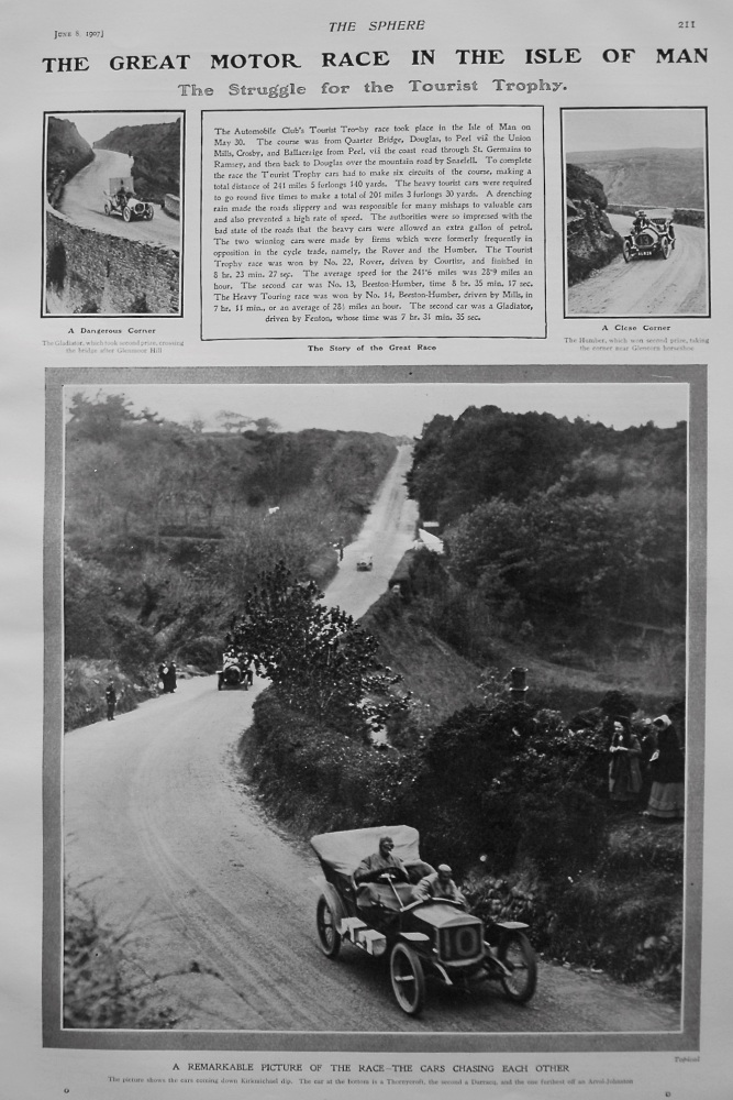 The Great Motor Race in the Isle of Man : The Struggle for the Tourist Trophy. 1907