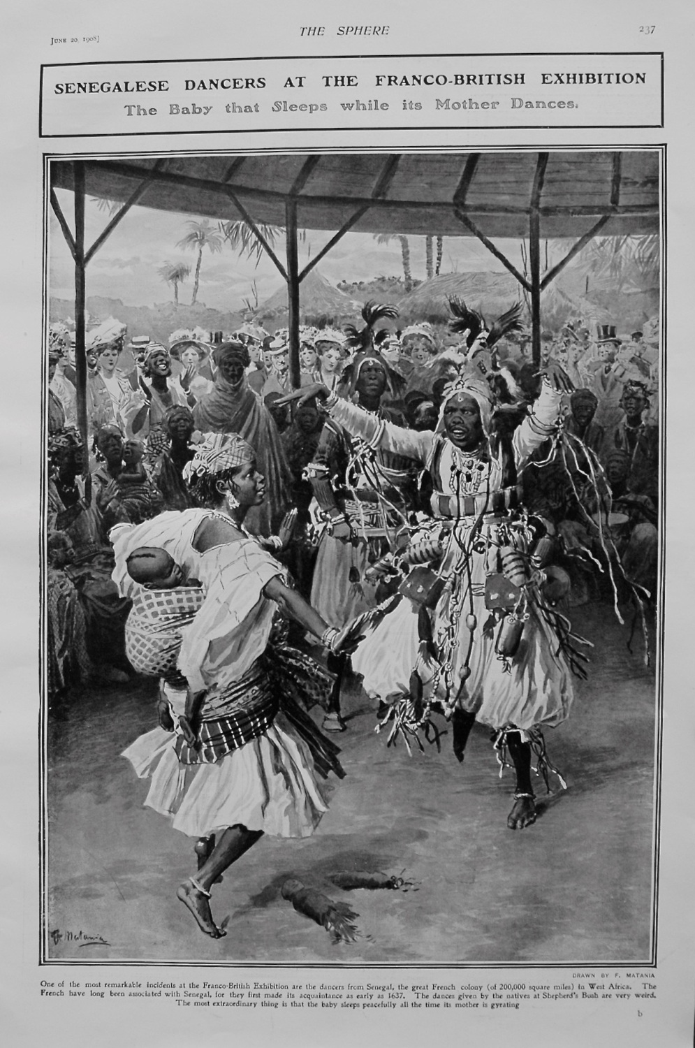Senegalese Dancers at the Franco-British Exhibition : The Baby that Sleeps 