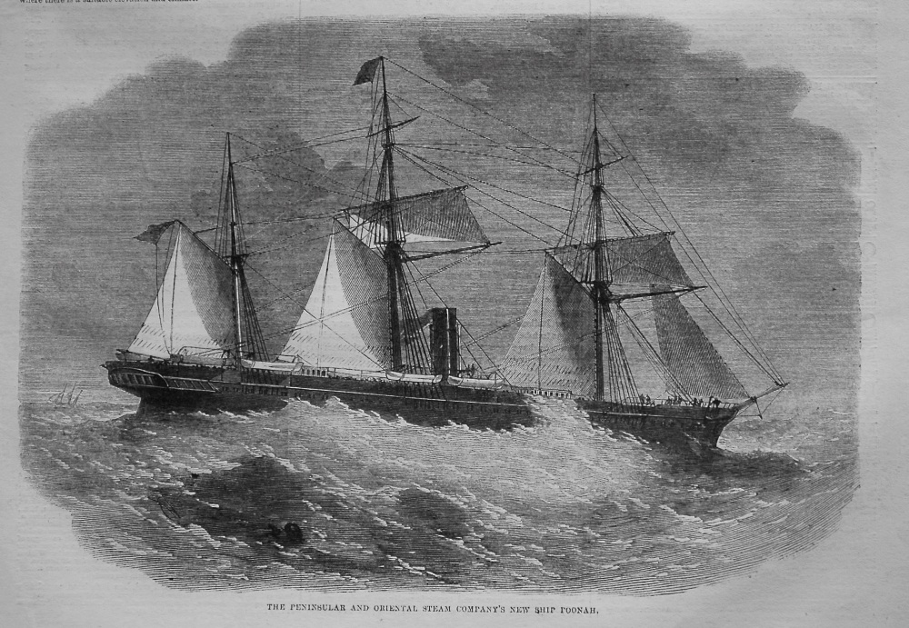 The Peninsular and Oriental Steam Company's New Ship Poonah.