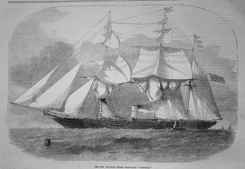 New Colonial Steam War-Sloop "Victoria." 1855