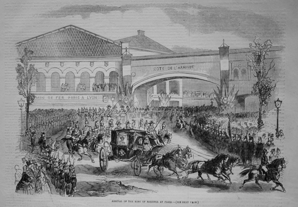 Arrival of the King of Sardinia at Paris. 1855