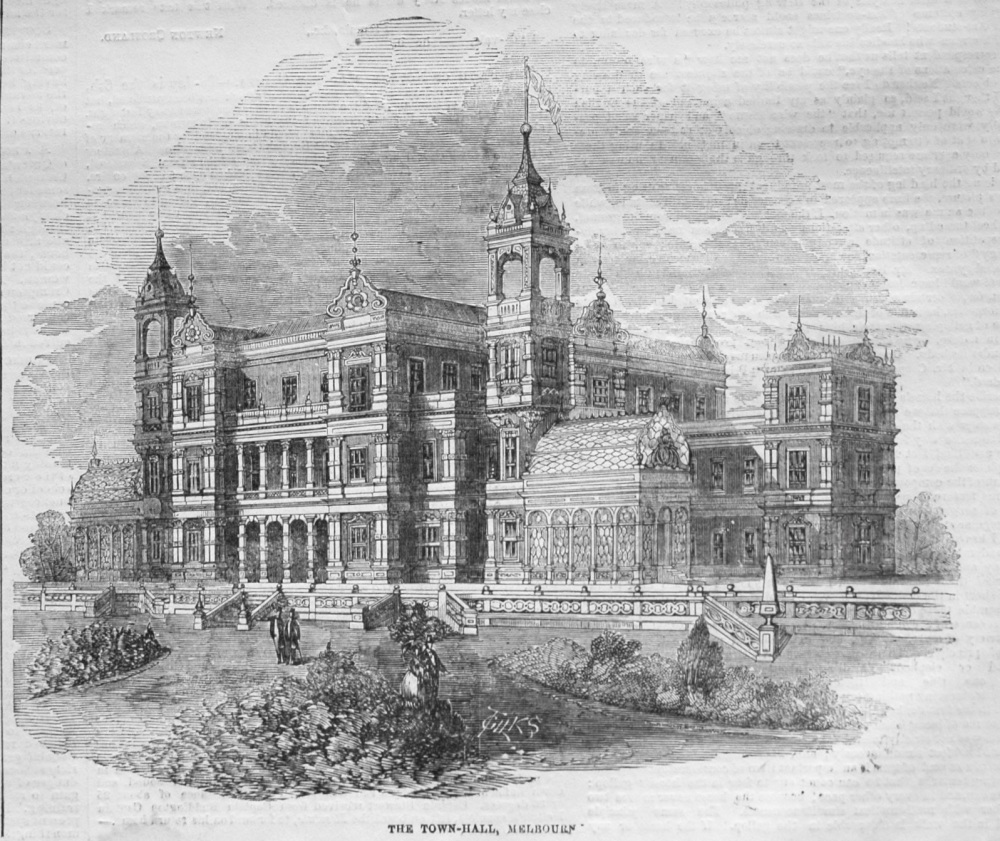 The Town-Hall, Melbourne. 1855