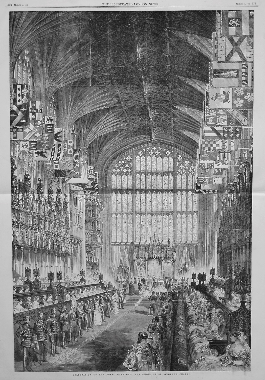 Celebration of the Royal Marriage : The Choir of St. George's Chapel. 1863