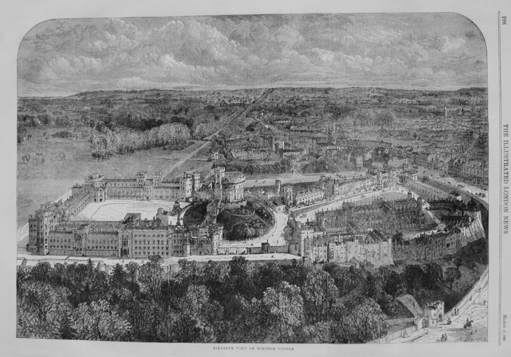 Birdseye View of Windsor Castle. 1863