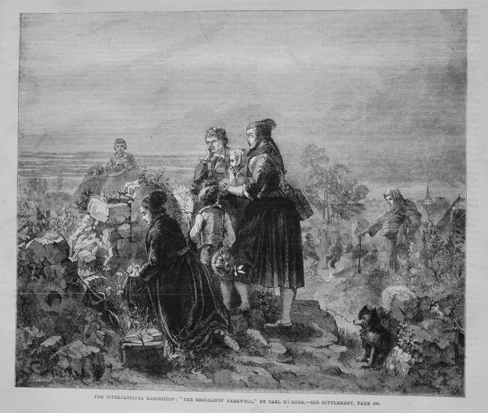 The International Exhibition : "The Emigrants' Farewell," by Carl Huber. 1862