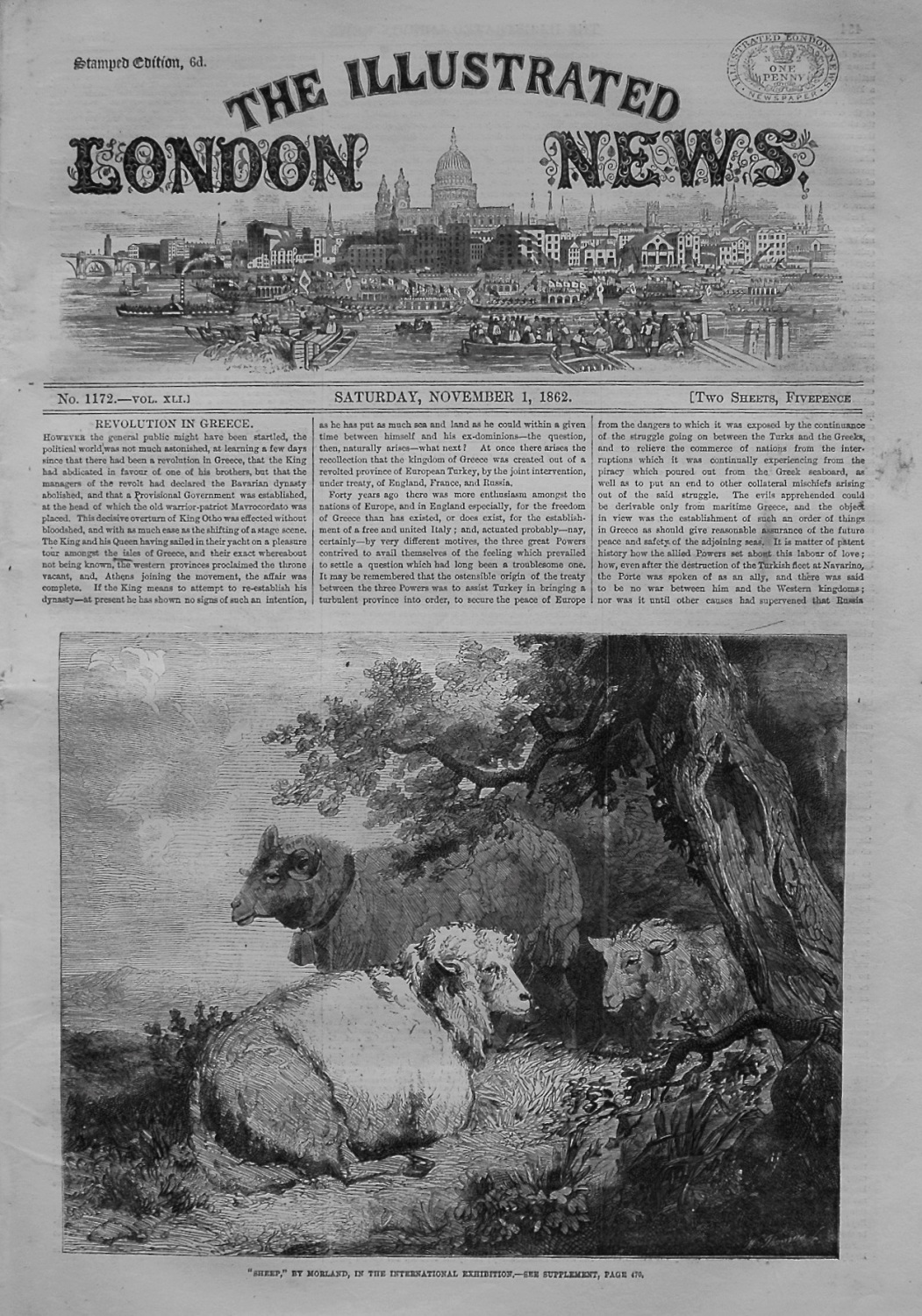 Illustrated London News. November 1st, 1862.
