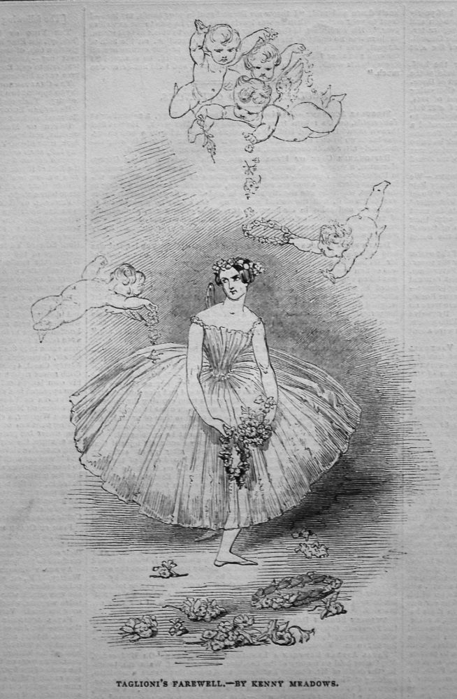 Taglioni's Farewell.- by Kenny Meadows. 1845