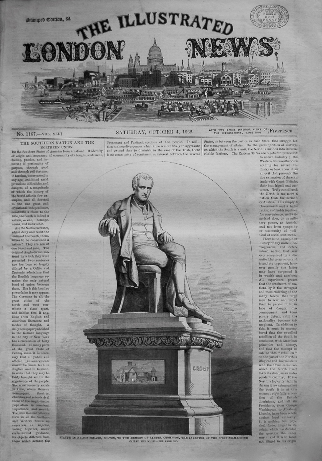 Illustrated London News. October 4th, 1862.