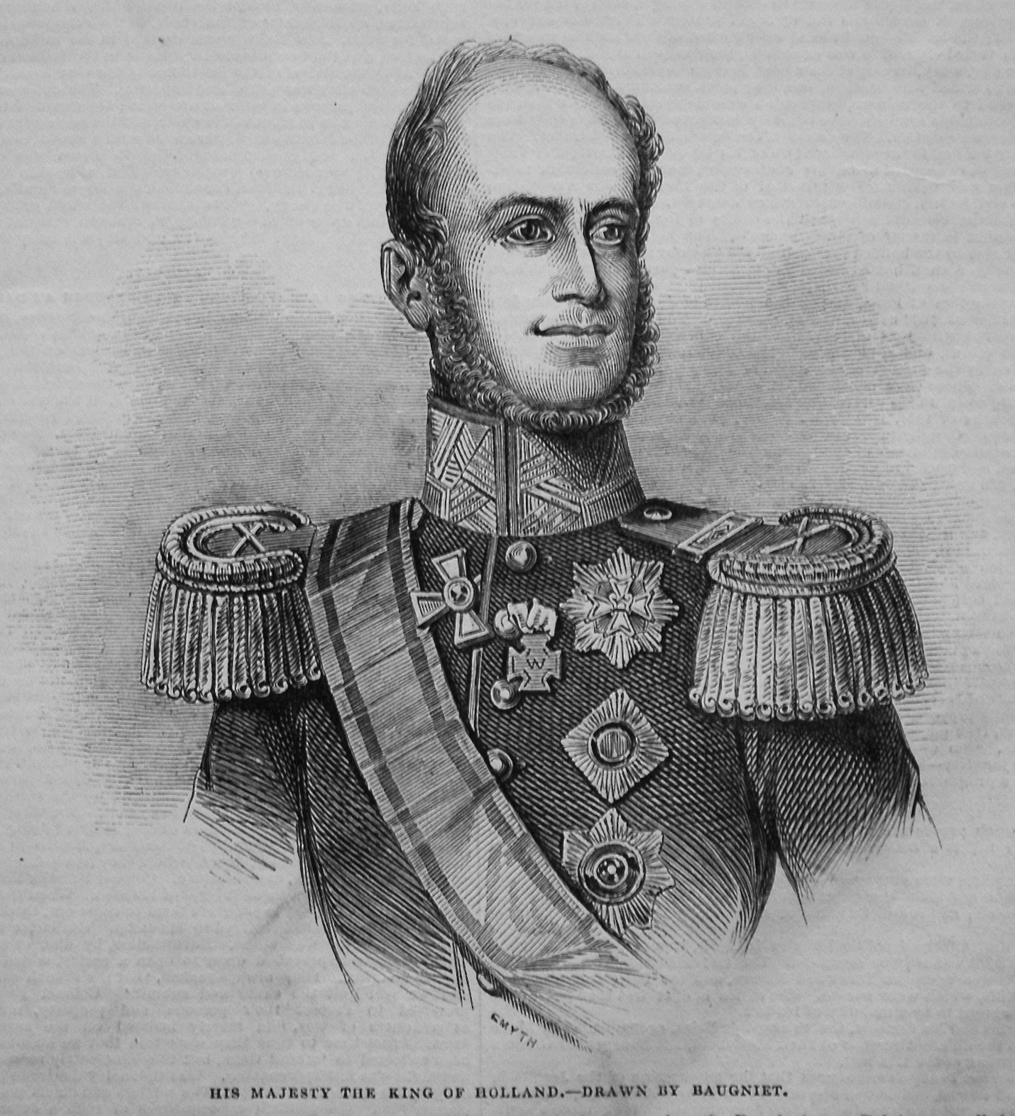 His Majesty the King of Holland.- Drawn by Baugniet. 1845