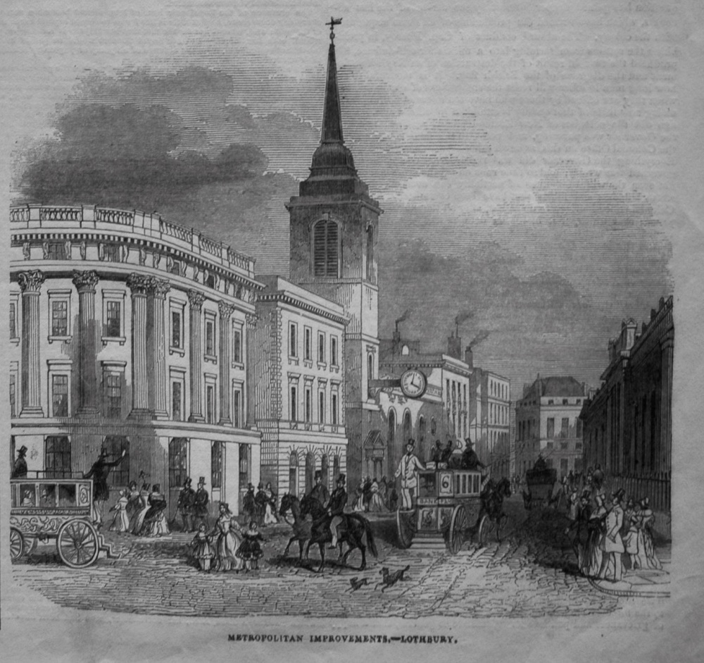 Metropolitan Improvements.- Lothbury. 1845