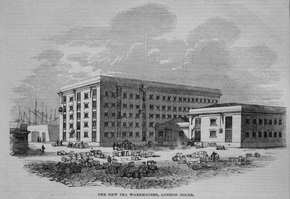 New Tea Warehouses, London Docks. 1845