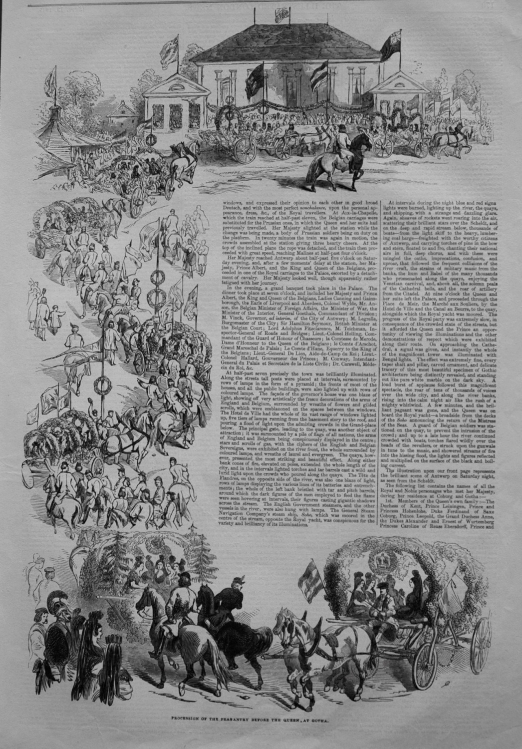 Procession of the Peasantry Before the Queen, at Gotha. 1845