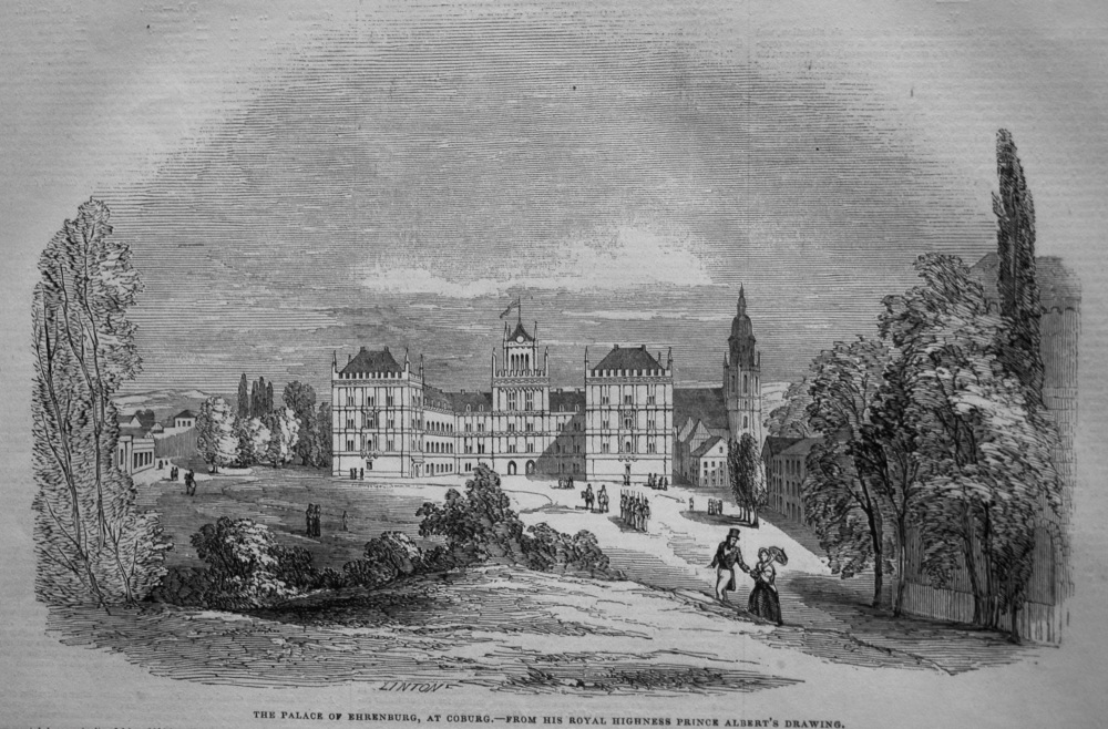 The Palace of Ehrenburg, at Coburg.- From His Royal Highness Prince Albert's Drawing. 1845