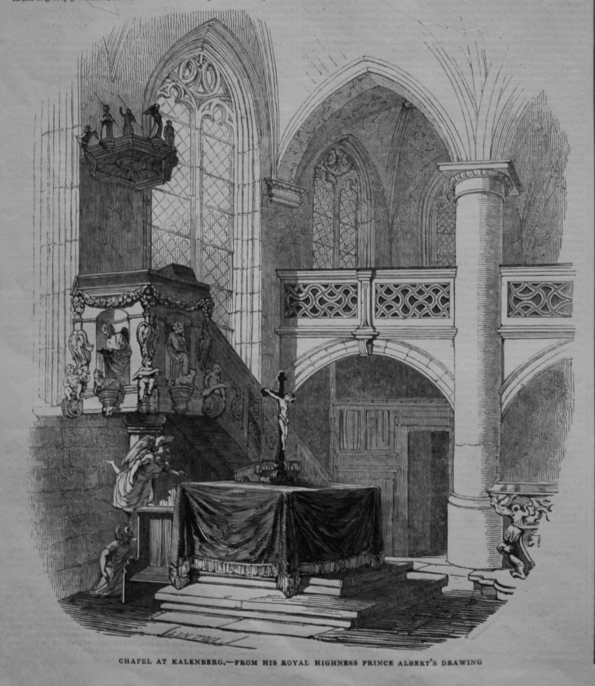 Chapel at Kalenberg.- From His Royal Highness Prince Albert's Drawing. 1845