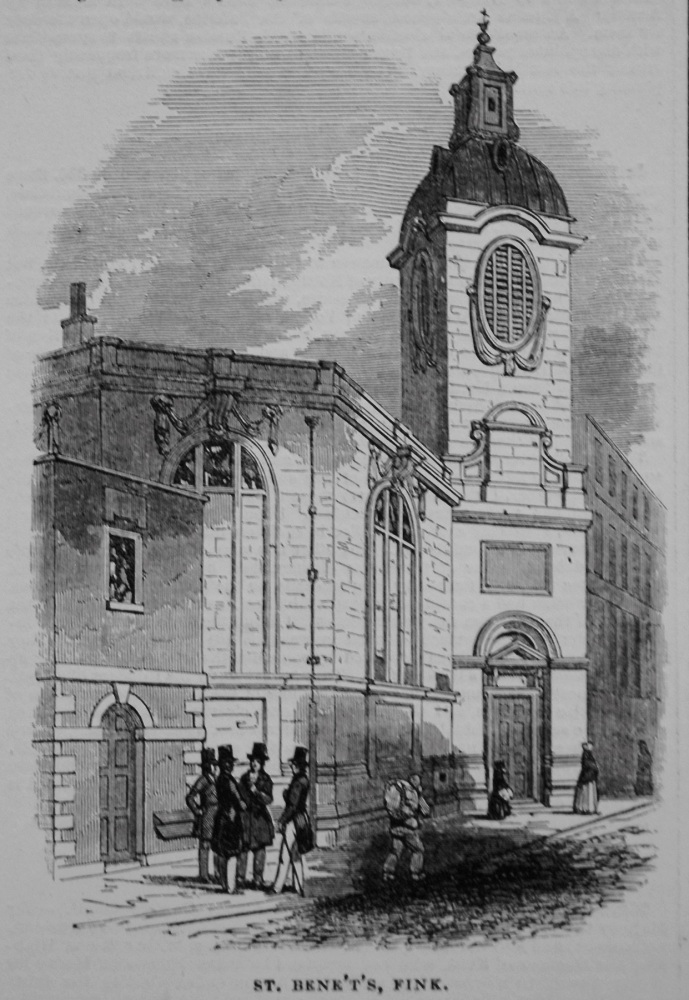 St. Bene't's, Fink, Threadneedle Street. 1845