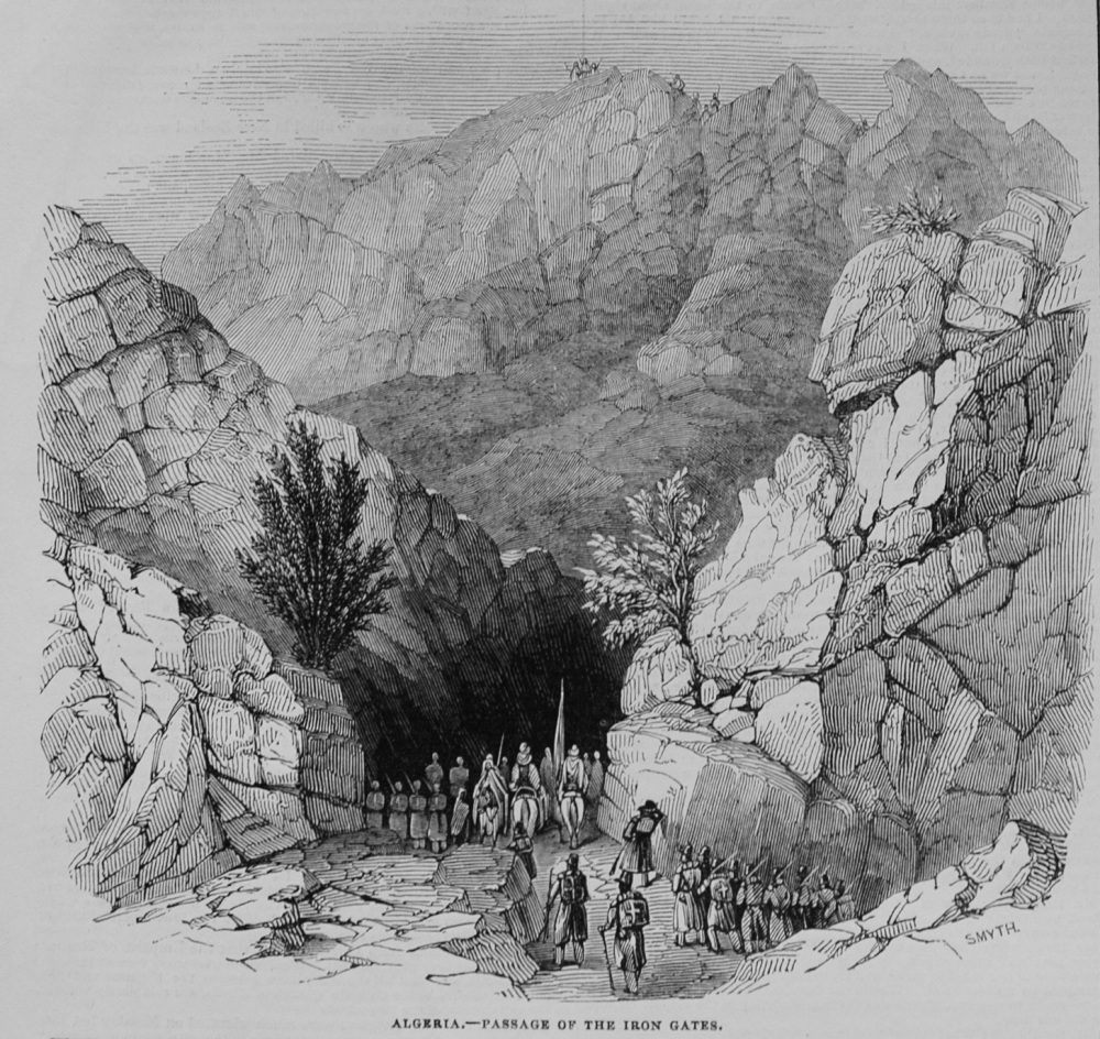 Algeria.- Passage of the Iron Gates. 1845