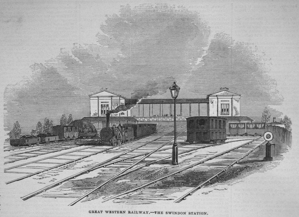 Great Western Railway.- The Swindon Station. 1845