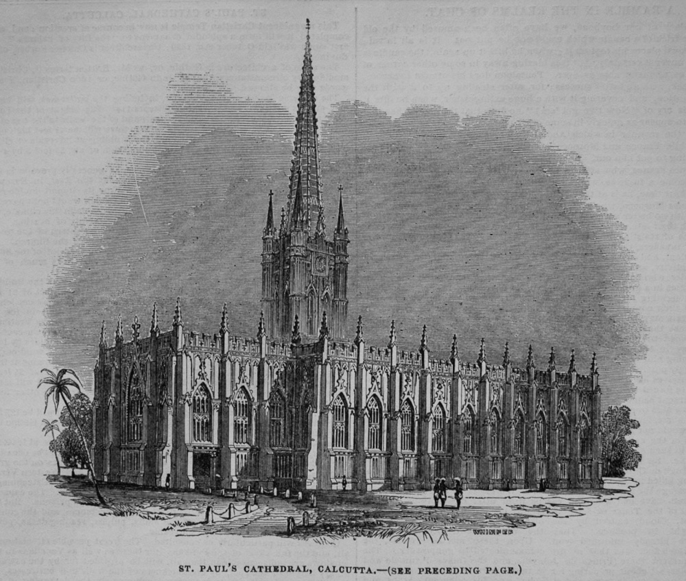St. Paul's Cathedral, Calcutta. 1845