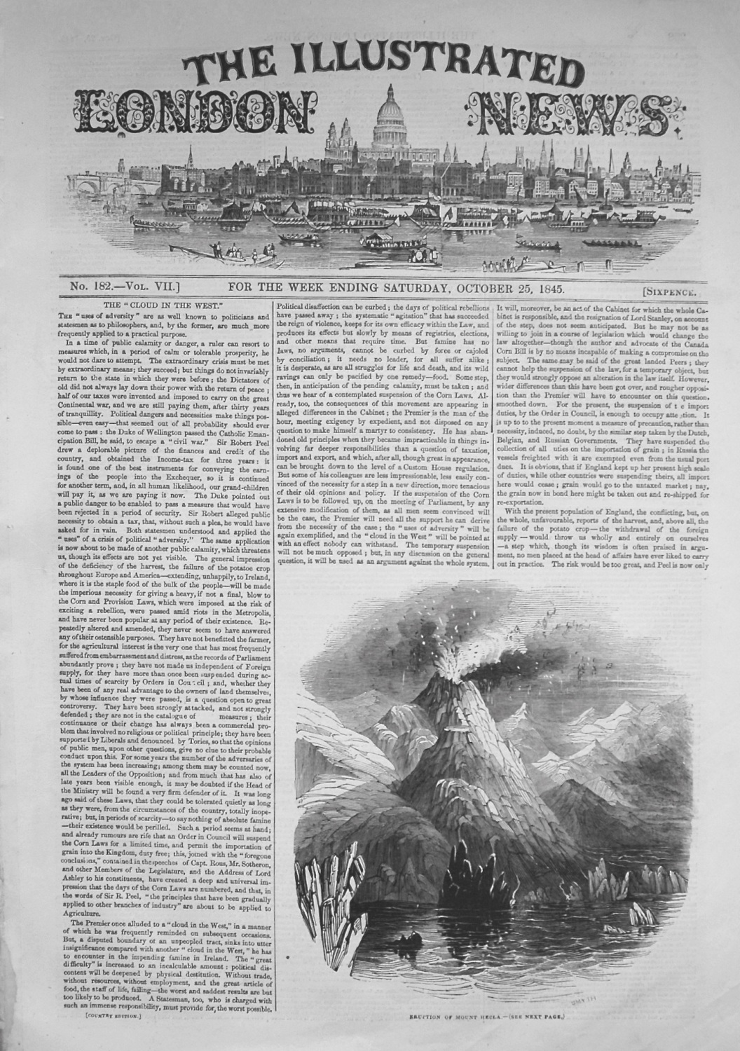 Illustrated London News. October 25th, 1845.