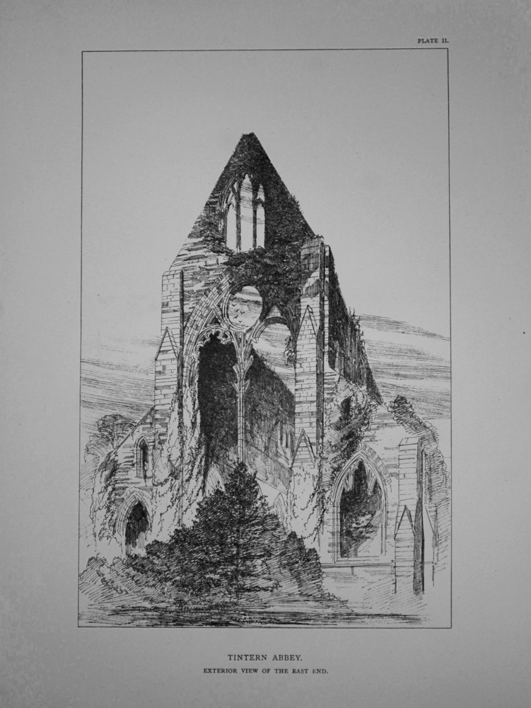 Tintern Abbey. Exterior View of the East End. 1881