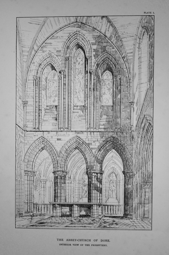 The Abbey-Church of Dore. (Interior View of the Presbytery.) 1881.