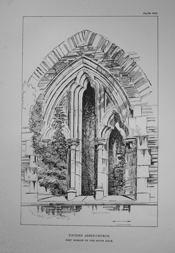Tintern Abbey-Church. West Window of the South Aisle. 1881.