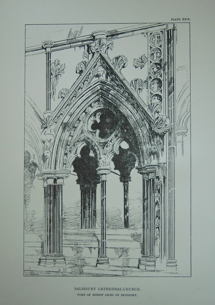 Salisbury Cathedral-Church. Tomb of Bishop Giles of Bridport. 1881.