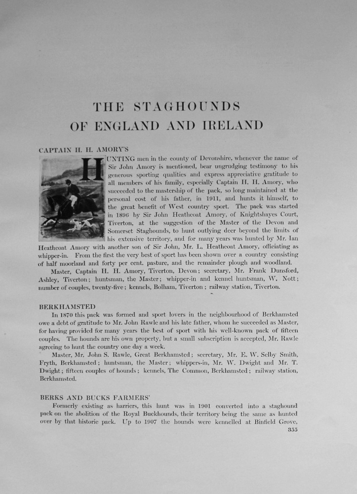 Staghounds of England and Ireland. 1912