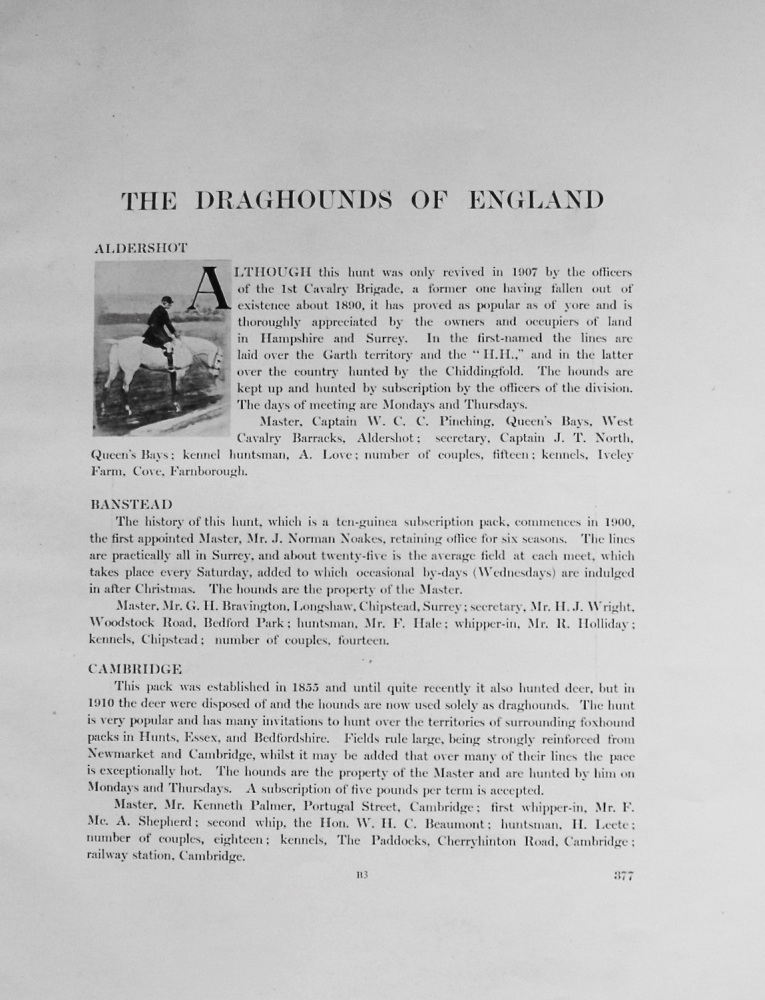 Draghounds of England. 1912