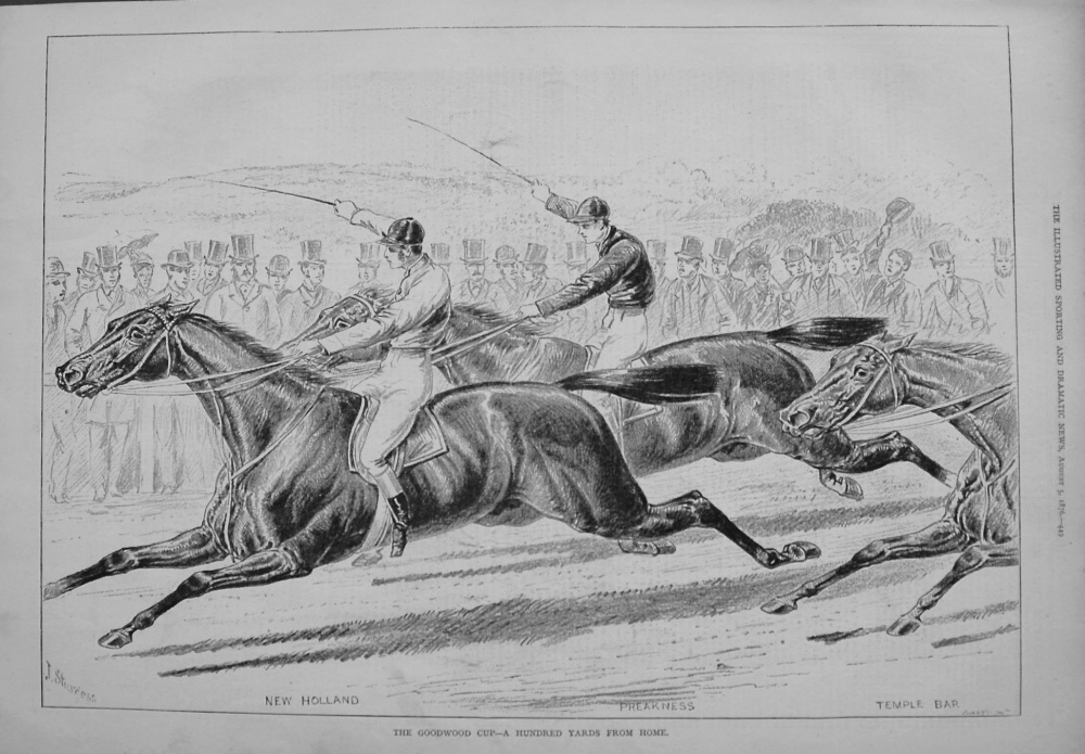 The Goodwood Cup- A Hundred Yards from Home. 1876