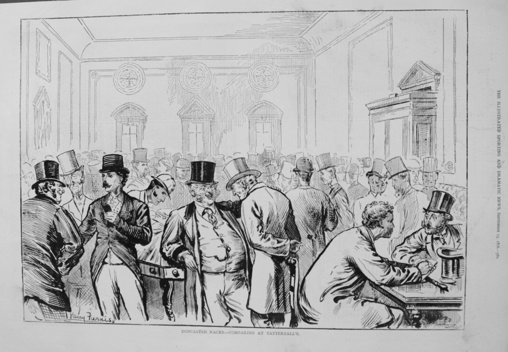 Doncaster Races.- Comparing at Tattersall's. 1876