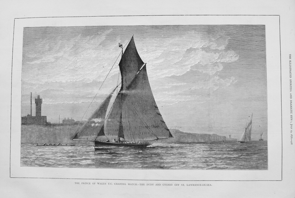 The Prince of Wales Y.C. Channel Match.- The Dudu and Cygnet off St. Lawrence-on-Sea. 1876