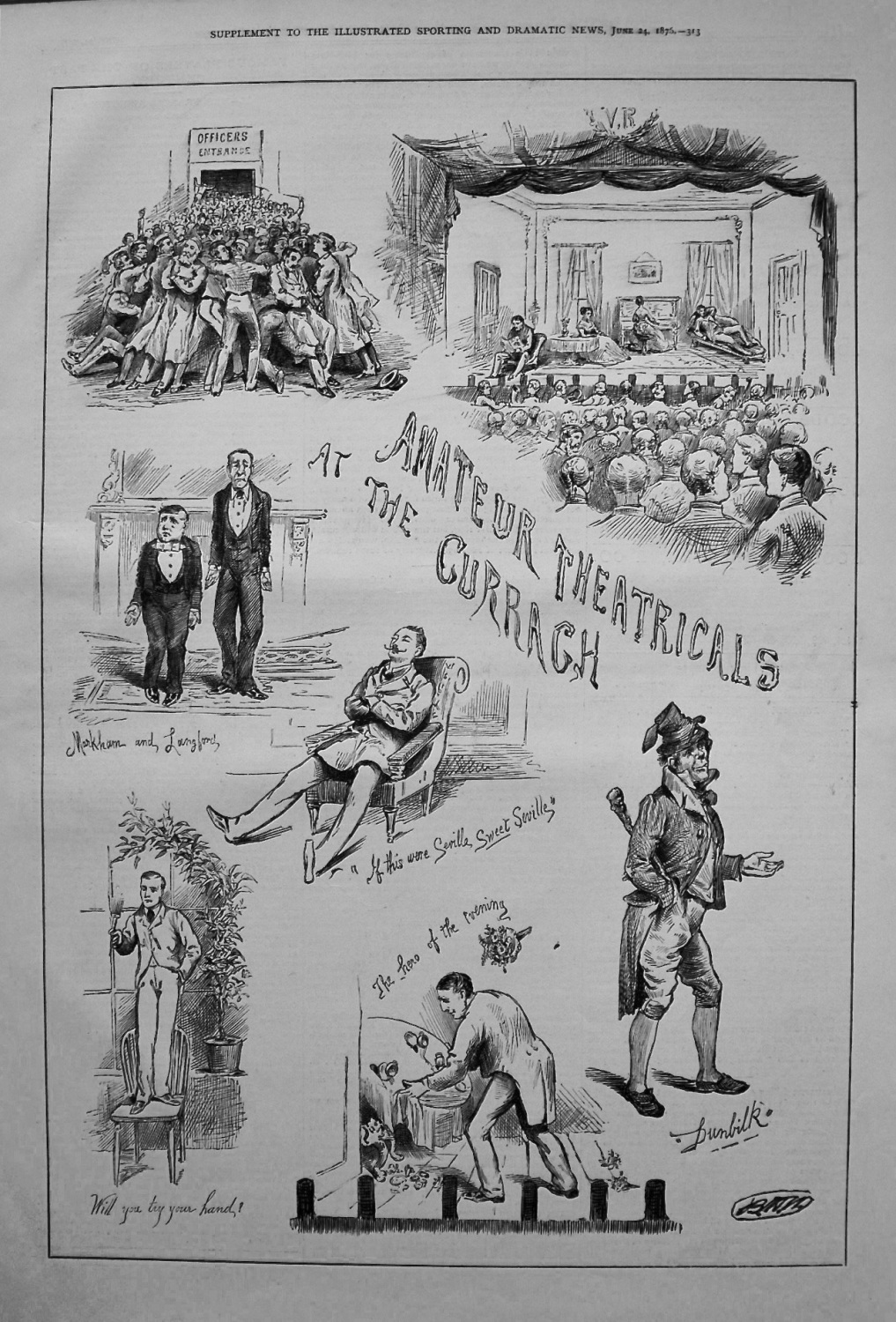 Amateur Theatricals at the Curragh. 1876