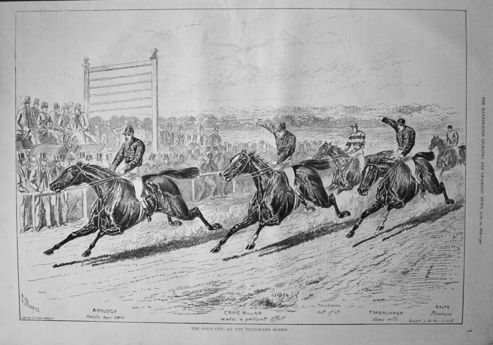 The Gold Cup.- At The Telegraph Board. 1876.