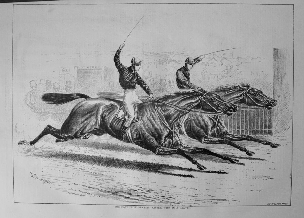 The Favourite Beaten.- Kisber Wins in a Canter. 1876