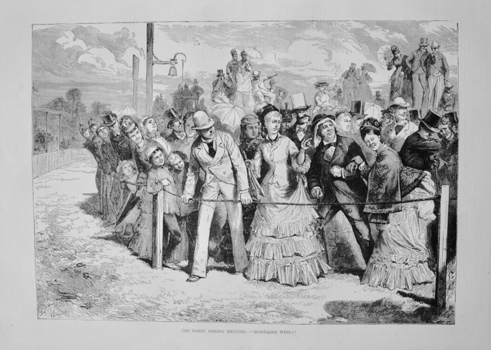 The Paris Spring Meeting.- "Mondaine Wins!" 1876