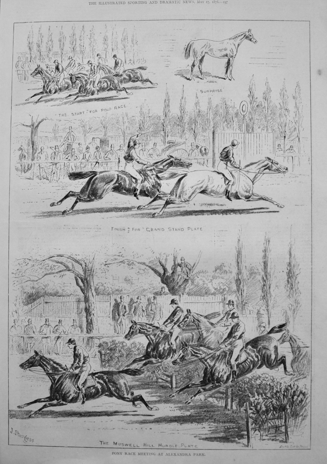 Pony Race Meeting at Alexandra Palace. 1876