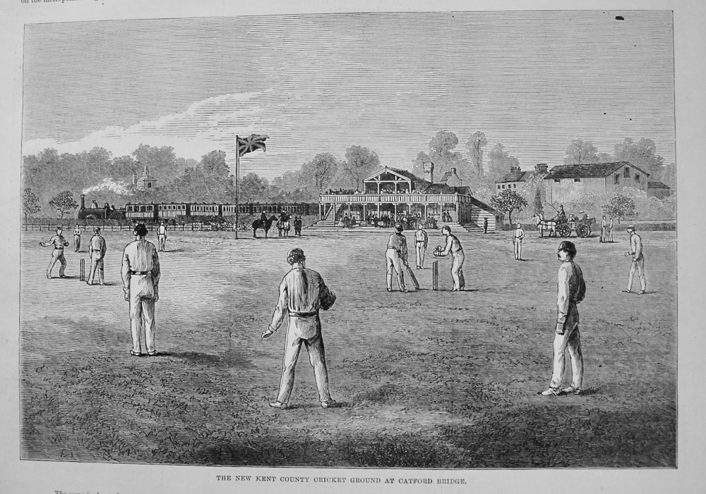 New Kent County Cricket Ground at Catford Bridge. 1876