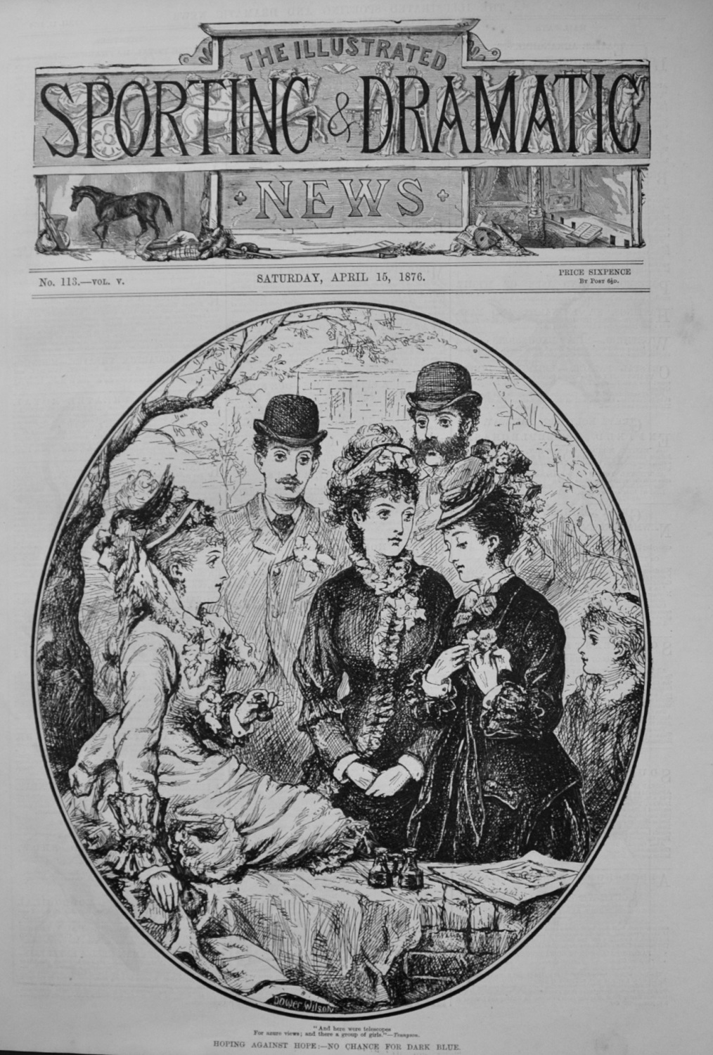 Hope against Hope :- No Chance for Dark Blue. 1876