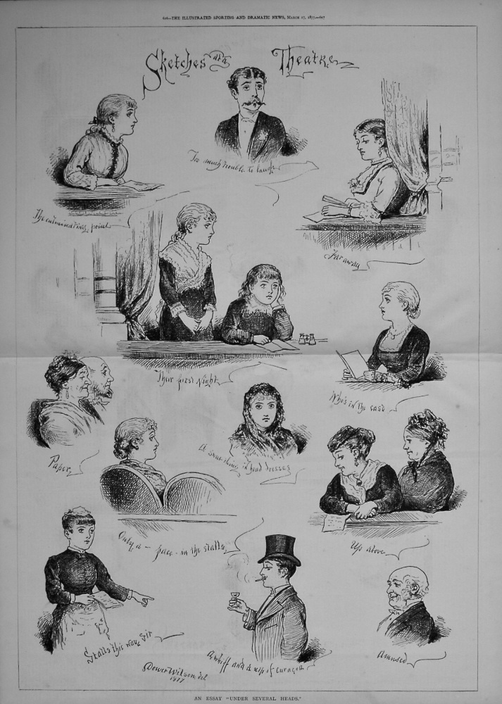 Sketches at the Theatre. - An Essay "Under Several Heads." 1877