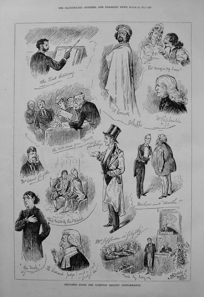 Sketches from the Compton Benefit Performance. 1877