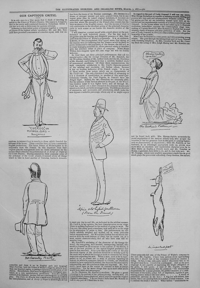 Our Captious Critic, March 3rd, 1877. :  The Prince of Wales Theatre.
