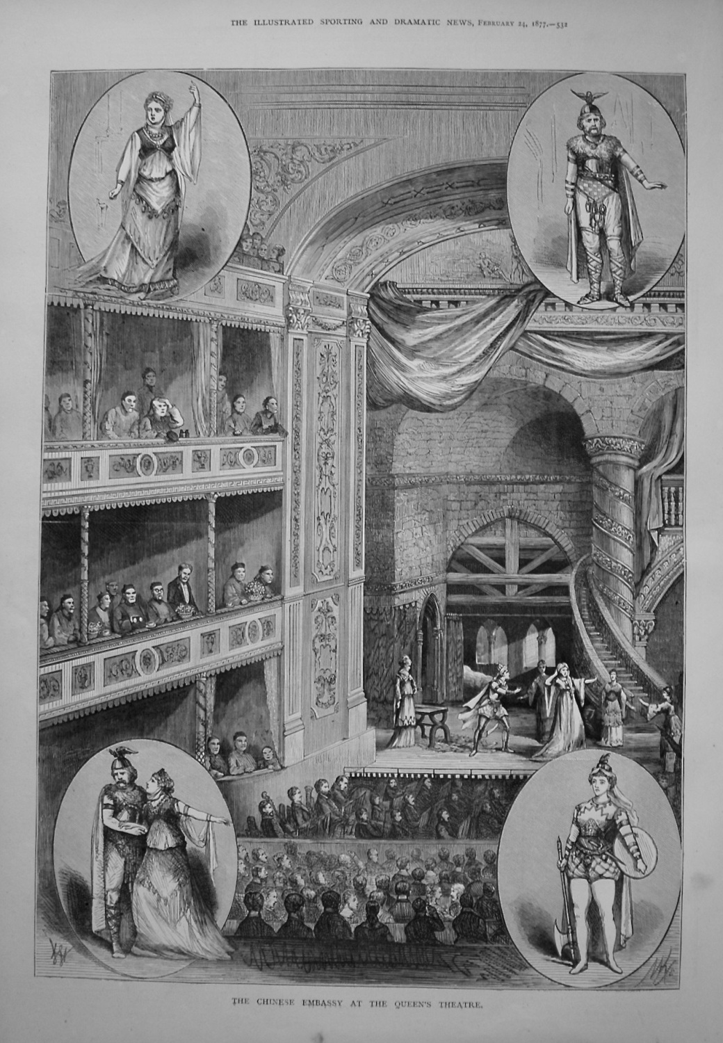 The Chinese Embassy at the Queen's Theatre. 1877