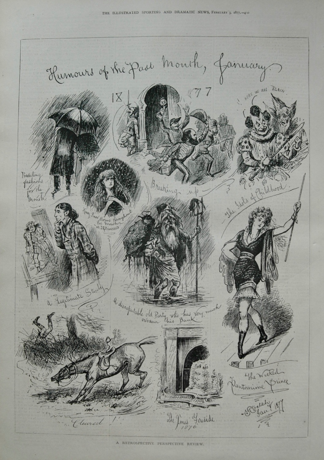 Humours of the Past Month, January 1877. 