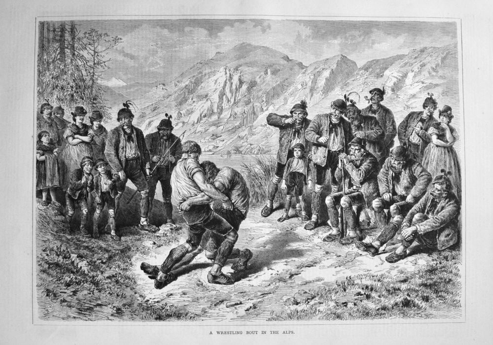 A Wrestling Bout in the Alps. 1877