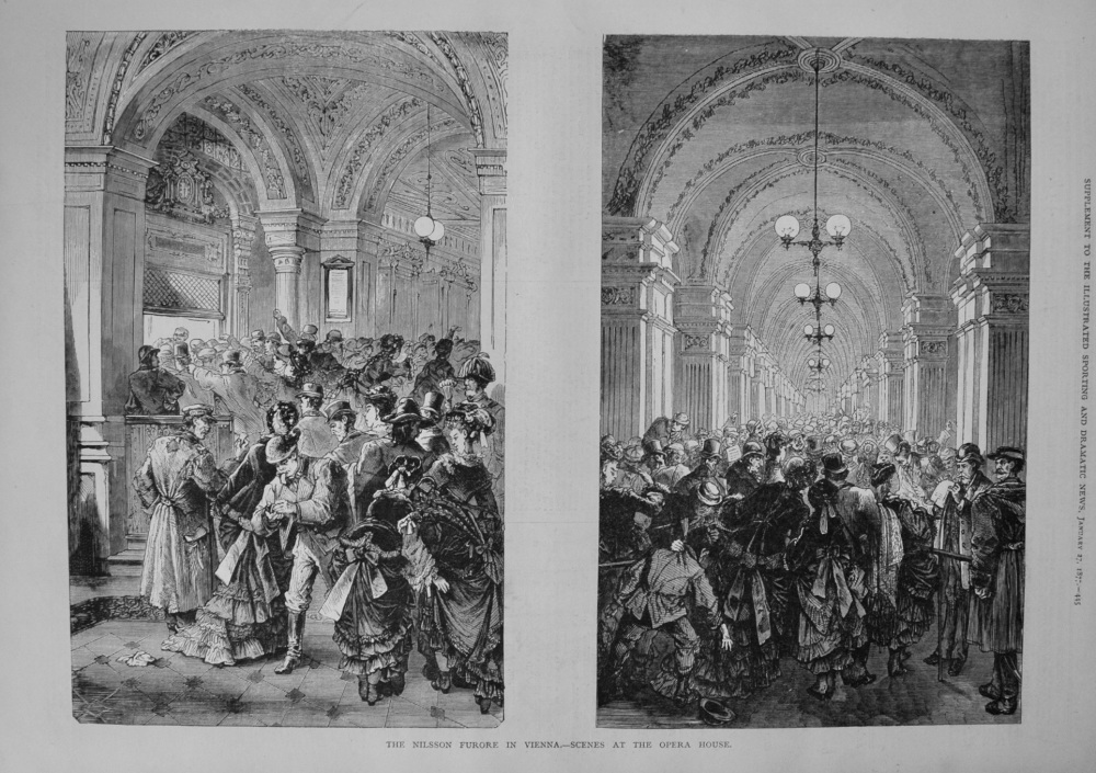 The Nilsson Furore in Vienna. - Scenes at the Opera House. 1877